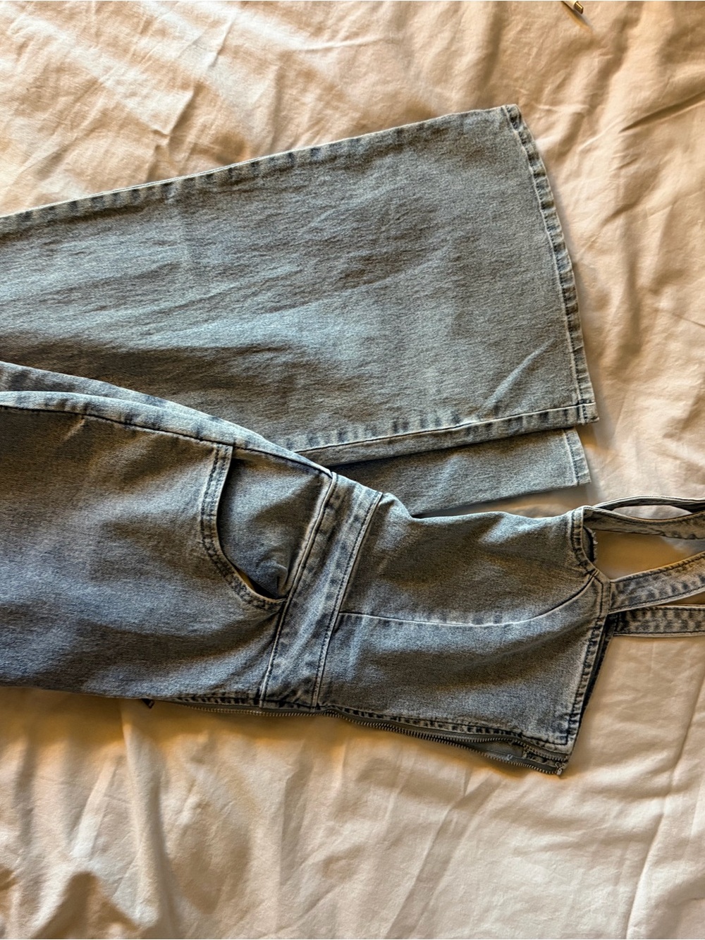 Flare Denim Jumpsuit
